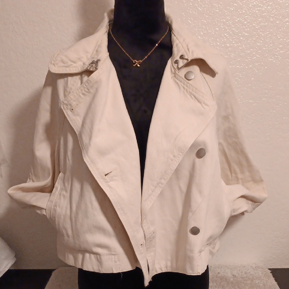 Universal Thread Cream Jean Trench Coat